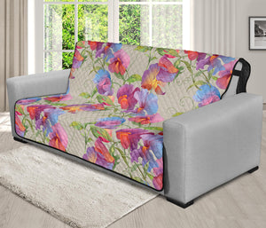 Sweet Pea Flower Pattern Print Futon Protector