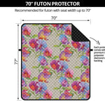 Sweet Pea Flower Pattern Print Futon Protector