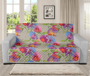 Sweet Pea Flower Pattern Print Futon Protector