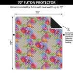 Sweet Pea Flower Pattern Print Futon Protector