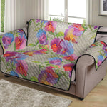 Sweet Pea Flower Pattern Print Loveseat Protector