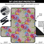 Sweet Pea Flower Pattern Print Loveseat Protector