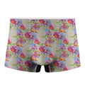 Sweet Pea Flower Pattern Print Men's Boxer Briefs