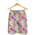 Sweet Pea Flower Pattern Print Men's Shorts