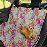 Sweet Pea Flower Pattern Print Pet Car Back Seat Cover