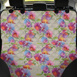 Sweet Pea Flower Pattern Print Pet Car Back Seat Cover