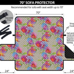 Sweet Pea Flower Pattern Print Sofa Protector