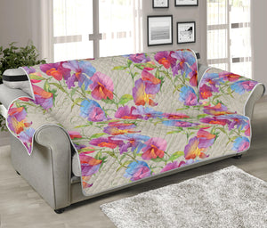 Sweet Pea Flower Pattern Print Sofa Protector