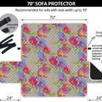 Sweet Pea Flower Pattern Print Sofa Protector