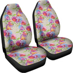 Sweet Pea Flower Pattern Print Universal Fit Car Seat Covers