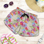 Sweet Pea Flower Pattern Print Women's Shorts