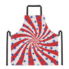 Swirl American Patriotic Star Print Apron