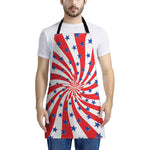 Swirl American Patriotic Star Print Apron