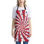 Swirl American Patriotic Star Print Apron