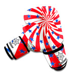Swirl American Patriotic Star Print Boxing Gloves