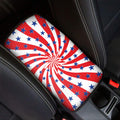 Swirl American Patriotic Star Print Car Center Console Cover
