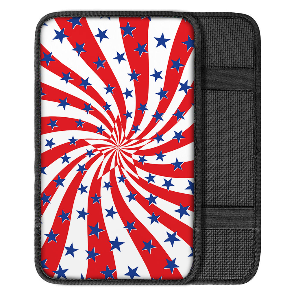 Swirl American Patriotic Star Print Car Center Console Cover