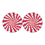 Swirl American Patriotic Star Print Car Coasters