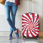 Swirl American Patriotic Star Print Luggage Cover