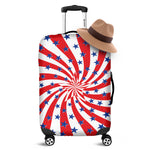 Swirl American Patriotic Star Print Luggage Cover