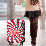 Swirl American Patriotic Star Print Luggage Cover