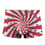 Swirl American Patriotic Star Print Men's Boxer Briefs
