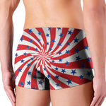 Swirl American Patriotic Star Print Men's Boxer Briefs