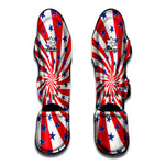 Swirl American Patriotic Star Print Muay Thai Shin Guard