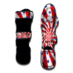 Swirl American Patriotic Star Print Muay Thai Shin Guard