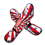 Swirl American Patriotic Star Print Muay Thai Shin Guard