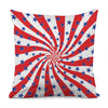 Swirl American Patriotic Star Print Pillow Cover