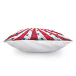 Swirl American Patriotic Star Print Pillow Cover