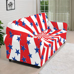 Swirl American Patriotic Star Print Sofa Cover