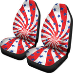 Swirl American Patriotic Star Print Universal Fit Car Seat Covers