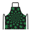 Swirl Cannabis Leaf Print Apron