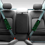 Swirl Cannabis Leaf Print Car Seat Belt Covers