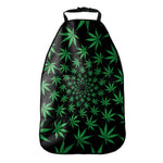 Swirl Cannabis Leaf Print Car Seat Organizers