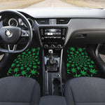 Swirl Cannabis Leaf Print Front and Back Car Floor Mats