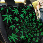 Swirl Cannabis Leaf Print Pet Car Back Seat Cover