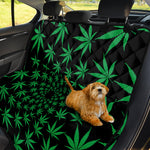 Swirl Cannabis Leaf Print Pet Car Back Seat Cover