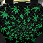 Swirl Cannabis Leaf Print Pet Car Back Seat Cover