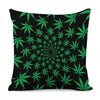 Swirl Cannabis Leaf Print Pillow Cover