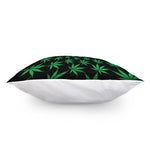 Swirl Cannabis Leaf Print Pillow Cover