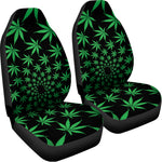 Swirl Cannabis Leaf Print Universal Fit Car Seat Covers