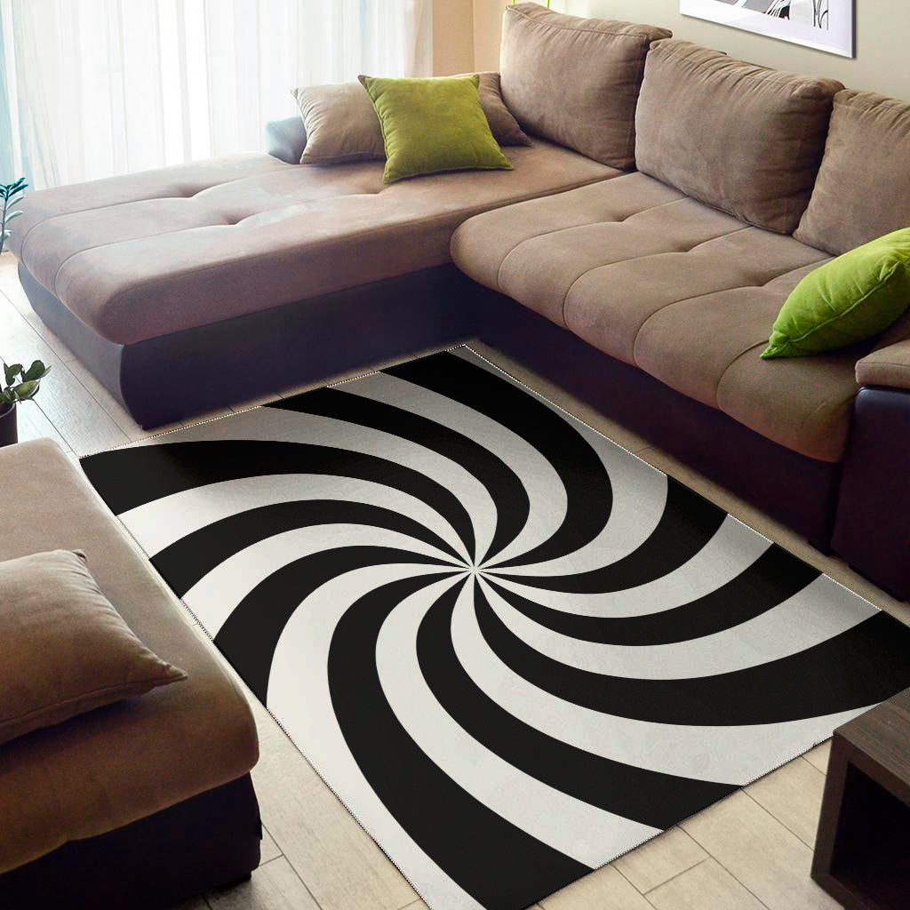 Swirl Optical Illusion Print Area Rug