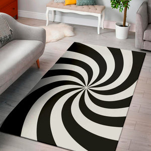 Swirl Optical Illusion Print Area Rug