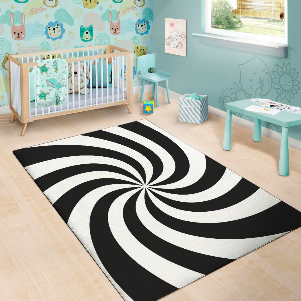 Swirl Optical Illusion Print Area Rug