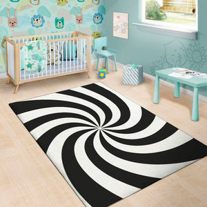 Swirl Optical Illusion Print Area Rug