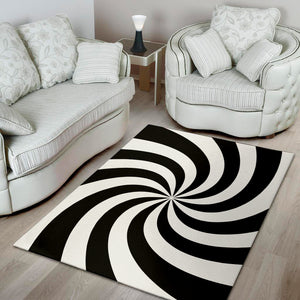 Swirl Optical Illusion Print Area Rug