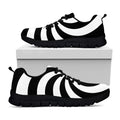 Swirl Optical Illusion Print Black Running Shoes